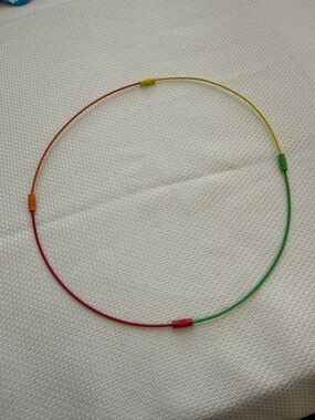Rainbow Multi-Color Wire Necklace/Hoop